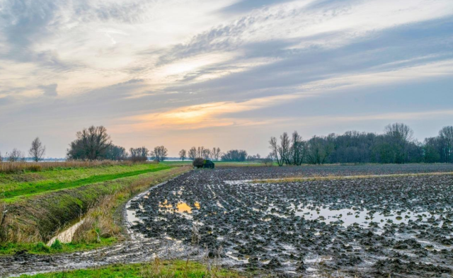 Landschap met kleigrond